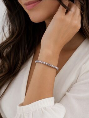 Lavender Swarovski Crystal Pearl Stretch Bracelet